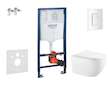 Grohe Rapid SL - Set předstěnové instalace, klozetu Gaia sedátka softclose, tlačítko Skate Cosmopolitan, alpská bílá SANI11BA310