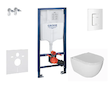 Grohe Rapid SL - Set předstěnové instalace, klozetu Oudee a sedátka softclose, tlačítko Skate Cosmopolitan, alpská bílá SANI11BA