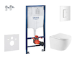 Grohe Rapid SL - Set předstěnové instalace, klozetu Oudee a sedátka softclose, tlačítko Skate Cosmopolitan, alpská bílá SANI11BA