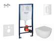Grohe Rapid SL - Set předstěnové instalace, klozetu Oudee a sedátka softclose, tlačítko Skate Cosmopolitan, alpská bílá SANI11BA