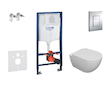Grohe Rapid SL - Set předstěnové instalace, klozetu Oudee a sedátka softclose, tlačítko Skate Cosmopolitan, chrom SANI11BA1100
