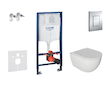 Grohe Rapid SL - Set předstěnové instalace, klozetu Oudee a sedátka softclose, tlačítko Skate Cosmopolitan, chrom SANI11BA1104