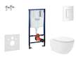 Grohe Rapid SL - Set předstěnové instalace, klozetu Oudee Vortex a sedátka softclose, tlačítko Skate Cosmopolitan, alpská bílá S