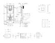 Grohe Rapid SL - Set předstěnové instalace, klozetu Oudee Vortex a sedátka softclose, tlačítko Skate Cosmopolitan, alpská bílá S
