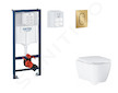 Grohe Rapid SL - Set předstěnové instalace, klozetu, sedátka SoftClose a tlačítka Arena Cosmopolitan S, kartáčovaný Cool Sunrise