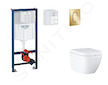Grohe Rapid SL - Set předstěnové instalace, klozetu, sedátka SoftClose a tlačítka Arena Cosmopolitan S, Triple Vortex, Cool Sunr