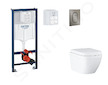 Grohe Rapid SL - Set předstěnové instalace, klozetu, sedátka SoftClose a tlačítka Arena Cosmopolitan S, Triple Vortex, kartáčova