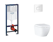 Grohe Rapid SL - Set předstěnové instalace, klozetu, sedátka SoftClose a tlačítka Arena Cosmopolitan, Triple Vortex, alpská bílá