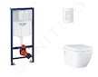 Grohe Rapid SL - Set předstěnové instalace, klozetu, sedátka SoftClose a tlačítka Skate Cosmopolitan, alpská bílá SANI11BB3125