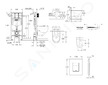 Grohe Rapid SL - Set předstěnové instalace, klozetu, sedátka SoftClose a tlačítka Skate Cosmopolitan, alpská bílá SANI11BB3129