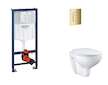 Grohe Rapid SL - Set předstěnové instalace, klozetu, sedátka SoftClose a tlačítka Skate Cosmopolitan, Cool Sunrise SANI11BB4122