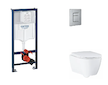 Grohe Rapid SL - Set předstěnové instalace, klozetu, sedátka SoftClose a tlačítka Skate Cosmopolitan, kartáčovaná nerezová ocel 