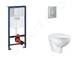 Grohe Rapid SL - Set předstěnové instalace, klozetu, sedátka SoftClose a tlačítka Skate Cosmopolitan, kartáčovaná nerezová ocel 