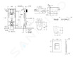 Grohe Rapid SL - Set předstěnové instalace, klozetu, sedátka SoftClose a tlačítka Skate Cosmopolitan, kartáčovaná nerezová ocel 