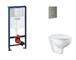 Grohe Rapid SL - Set předstěnové instalace, klozetu, sedátka SoftClose a tlačítka Skate Cosmopolitan, kartáčovaný Hard Graphite 
