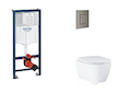 Grohe Rapid SL - Set předstěnové instalace, klozetu, sedátka SoftClose a tlačítka Skate Cosmopolitan, kartáčovaný Hard Graphite 