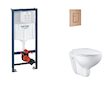 Grohe Rapid SL - Set předstěnové instalace, klozetu, sedátka SoftClose a tlačítka Skate Cosmopolitan, kartáčovaný Warm Sunset SA