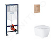 Grohe Rapid SL - Set předstěnové instalace, klozetu, sedátka SoftClose a tlačítka Skate Cosmopolitan, kartáčovaný Warm Sunset SA