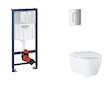 Grohe Rapid SL - Set předstěnové instalace, klozetu, sedátka SoftClose a tlačítka Skate Cosmopolitan, matný chrom SANI11BB2123