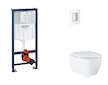 Grohe Rapid SL - Set předstěnové instalace, klozetu, sedátka SoftClose a tlačítka Skate Cosmopolitan, Moon White SANI11BB3131