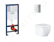Grohe Rapid SL - Set předstěnové instalace, klozetu, sedátka SoftClose a tlačítka Skate Cosmopolitan, Triple Vortex, chrom SANI1