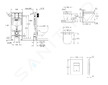 Grohe Rapid SL - Set předstěnové instalace, klozetu, sedátka SoftClose a tlačítka Skate Cosmopolitan, Triple Vortex, chrom SANI1
