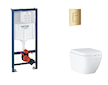 Grohe Rapid SL - Set předstěnové instalace, klozetu, sedátka SoftClose a tlačítka Skate Cosmopolitan, Triple Vortex, Cool Sunris
