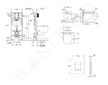 Grohe Rapid SL - Set předstěnové instalace, klozetu, sedátka SoftClose a tlačítka Skate Cosmopolitan, Triple Vortex, Cool Sunris