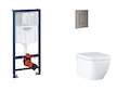 Grohe Rapid SL - Set předstěnové instalace, klozetu, sedátka SoftClose a tlačítka Skate Cosmopolitan, Triple Vortex, kartáčovaný