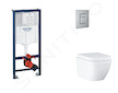 Grohe Rapid SL - Set předstěnové instalace, klozetu, sedátka SoftClose a tlačítka Skate Cosmopolitan, Triple Vortex, kartáčovaná