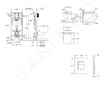 Grohe Rapid SL - Set předstěnové instalace, klozetu, sedátka SoftClose a tlačítka Skate Cosmopolitan, Triple Vortex, kartáčovaná