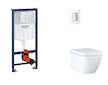 Grohe Rapid SL - Set předstěnové instalace, klozetu, sedátka SoftClose a tlačítka Skate Cosmopolitan, Triple Vortex, Moon White 