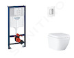 Grohe Rapid SL - Set předstěnové instalace, klozetu, sedátka SoftClose a tlačítka Skate Cosmopolitan, Triple Vortex, Moon White 