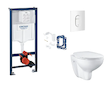 Grohe Rapid SL - Set předstěnové instalace, klozetu, sedátka SoftClose, tlačítka Arena Cosmopolitan a sady pro vhazování tablet,