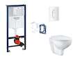 Grohe Rapid SL - Set předstěnové instalace, klozetu, sedátka SoftClose, tlačítka Arena Cosmopolitan a sady pro vhazování tablet,