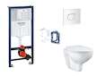 Grohe Rapid SL - Set předstěnové instalace, klozetu, sedátka SoftClose, tlačítka Arena Cosmopolitan a sady pro vhazování tablet,