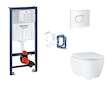 Grohe Rapid SL - Set předstěnové instalace, klozetu, sedátka SoftClose, tlačítka Arena Cosmopolitan a sady pro vhazování tablet,