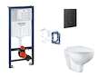 Grohe Rapid SL - Set předstěnové instalace, klozetu, sedátka SoftClose, tlačítka Even a sady pro vhazování tablet, phantom black