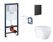 Grohe Rapid SL - Set předstěnové instalace, klozetu, sedátka SoftClose, tlačítka Even a sady pro vhazování tablet, phantom black