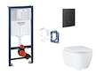 Grohe Rapid SL - Set předstěnové instalace, klozetu, sedátka SoftClose, tlačítka Even a sady pro vhazování tablet, phantom black