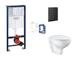 Grohe Rapid SL - Set předstěnové instalace, klozetu, sedátka SoftClose, tlačítka Even a sady pro vhazování tablet, phantom black