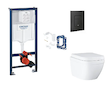 Grohe Rapid SL - Set předstěnové instalace, klozetu, sedátka SoftClose, tlačítka Even a sady pro vhazování tablet, Triple Vortex