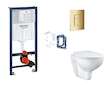 Grohe Rapid SL - Set předstěnové instalace, klozetu, sedátka SoftClose, tlačítka Skate Cosmopolitan a sady pro vhazování tablet,