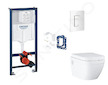 Grohe Rapid SL - Set předstěnové instalace, klozetu, sedátka SoftClose, tlačítka Skate Cosmopolitan a sady pro vhazování tablet,