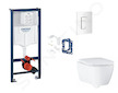 Grohe Rapid SL - Set předstěnové instalace, klozetu, sedátka SoftClose, tlačítka Skate Cosmopolitan a sady pro vhazování tablet,