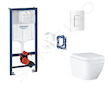 Grohe Rapid SL - Set předstěnové instalace, klozetu, sedátka SoftClose, tlačítka Skate Cosmopolitan a sady pro vhazování tablet,