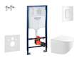 Grohe Rapid SL - Set předstěnové instalace, kompaktního klozetu Gaia sedátka softclose, tlačítko Skate Cosmopolitan, alpská bílá