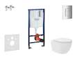Grohe Rapid SL - Set předstěnové instalace, kompaktního klozetu Oudee Vortex a sedátka softclose, tlačítko Skate Cosmopolitan, c