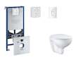 Grohe Rapid SLX - Set předstěnové instalace, klozetu, sedátka SoftClose a tlačítka Arena Cosmopolitan, alpská bílá SANI11BB3102