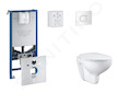 Grohe Rapid SLX - Set předstěnové instalace, klozetu, sedátka SoftClose a tlačítka Arena Cosmopolitan, alpská bílá SANI11BB3104